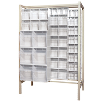 Free-Standing Tip-Out Bins Slider System, 51-1/4" W x 26" D x 77" H, 101 Drawers O-Max