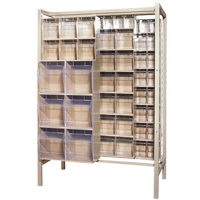 Free-Standing Tip-Out Bins Slider System, 51-1/4" W x 26" D x 77" H, 101 Drawers O-Max