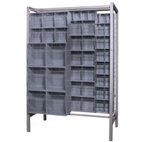 Free-Standing Tip-Out Bins Slider System, 51-1/4" W x 26" D x 77" H, 101 Drawers O-Max