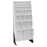 Tip-Out Bins Stand, 23-5/8" W x 8" D x 52" H, 38 Drawers O-Max