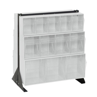 Tip-Out Bins Stand, 23-5/8" W x 16" D x 28" H, 24 Drawers O-Max