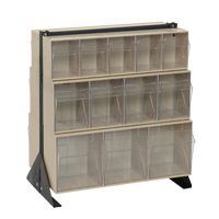 Tip-Out Bins Stand, 23-5/8" W x 16" D x 28" H, 24 Drawers O-Max