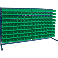 Louvered Rack with Bins, 144 Bins, 72" W x 15" D x 40" H O-Max