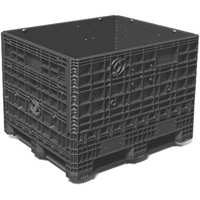 Conteneurs repliables &agrave; usage moyen Bulkpak, 48" lo x 40" la x 34" h, Noir O-Max