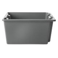 Stack & Nest Palletote Box, 10" x 15.5" x 19.5", Grey O-Max