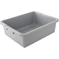 Undivided Bus/Utility Box, 7" H x 21.5" D x 17" L, Plastic, Grey O-Max