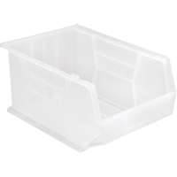 Clear-View Ultra Stack & Hang Bin, 11" W x 8" H x 16" D, Clear O-Max