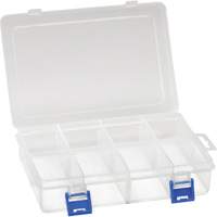 Boîte à compartiments en plastique, 5,5" la x 7,75" p x 1,75" h, 8 compartiments CG069 | O-Max