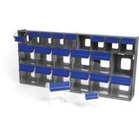 Tilt Bins Unit, 23-5/8" W x 3-5/8" D x 11-1/6" H, 21 Drawers O-Max