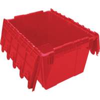 Contenant de distribution en plastique avec dessus basculant, 21,65" x 15,5" x 12,5", Rouge CG126 | O-Max