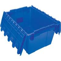 Contenant de distribution en plastique avec dessus basculant, 21,65" x 15,5" x 12,5", Bleu CG127 | O-Max