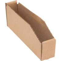 Deep Corrugated Parts Bins, 1-15/16" W x 11-1/4" D x 4-1/2" H, Beige O-Max