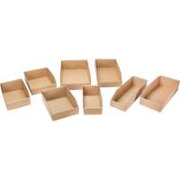 Deep Corrugated Parts Bins, 11-3/4" W x 17-1/4" D x 4-1/2" H, Beige O-Max