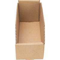 Deep Corrugated Parts Bins, 3-3/4" W x 11-1/4" D x 4-1/2" H, Beige O-Max