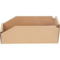 Deep Corrugated Parts Bins, 3-3/4" W x 11-1/4" D x 4-1/2" H, Beige O-Max
