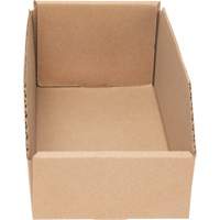 Deep Corrugated Parts Bins, 5-3/4" W x 11-1/4" D x 4-1/2" H, Beige O-Max