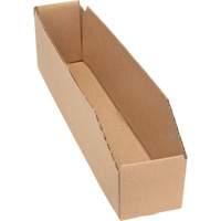 Deep Corrugated Parts Bins, 1-7/8" W x 17-1/8" D x 4-1/2" H, Beige O-Max