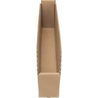 Deep Corrugated Parts Bins, 2-7/8" W x 17-1/4" D x 4-1/2" H, Beige O-Max