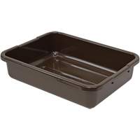 Bac d'entreposage tout usage &agrave; fond rainur&eacute;, 5" ha x 15" p x 21" lo, Plastique, Brun O-Max