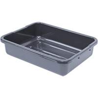 All-Purpose Ribbed-Bottom Storage Tub, 5" H x 15" D x 21" L, Plastic, Grey CG211 | O-Max
