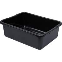 All-Purpose Ribbed-Bottom Storage Tub, 7" H x 15" D x 21" L, Plastic, Black CG215 | O-Max