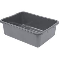 All-Purpose Ribbed-Bottom Storage Tub, 7" H x 15" D x 21" L, Plastic, Grey O-Max