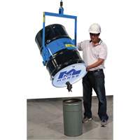 Ensemble de l&egrave;ve-baril manuel inclinable, Baril de 55 gal. US (45 gal. imp.), Capacit&eacute; 800 lb/363 kg O-Max