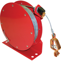 Retractable Grounding Wires, 50' Length, Heavy-Duty O-Max