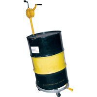 Tilting Drum Dollies, Steel, 1200 lbs. Capacity, 23-1/2" Diameter, Cast Iron Casters O-Max