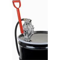 Pompe manuelle, Aluminium/Acier, 25,5 oz/course, Pour barils de 15-55 gal. O-Max