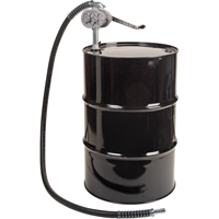 Rotary Lobe Type Drum Pump, Aluminum/Steel, Fits 55 Gal., 1 liter per revolution O-Max