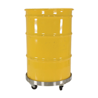 Drum Dollies, Stainless Steel, 800 lbs. Capacity, 23-1/4" Diameter, Rubber Casters O-Max