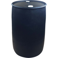 Polyethylene Drums, 55 US gal (45 imp. gal.), Closed Top, Black O-Max