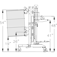 Manipulateur ergonomique de baril à balance, DM-100-S, 30 - 85 gal. US (25 - 70 gal. imp.) DC598 | O-Max