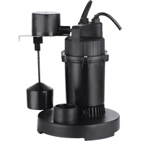 Pompe de puisard submersible thermoplastique, 2560 gal./h, 115 V, 4,6 A, 1/3 CV O-Max