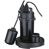 Pompe de puisard submersible thermoplastique, 2560 gal./h, 115 V, 4,6 A, 1/3 CV O-Max
