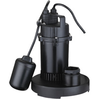 Pompe de puisard submersible thermoplastique, 2560 gal./h, 115 V, 4,6 A, 1/3 CV DC843 | O-Max