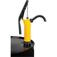 Pompe &agrave; baril de type levier, Polypropyl&egrave;ne, 14 oz/course, Pour barils de 5-55 gal. O-Max