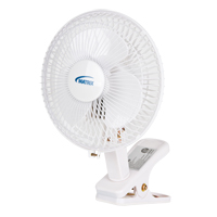 Clip-On & Desk Fan, 6" Diameter, 2 Speeds O-Max