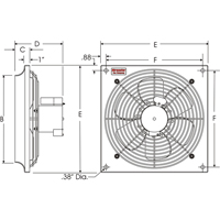 All Purpose Wall Fans, Commercial, 10" Dia., 2 Speeds EA376 | O-Max
