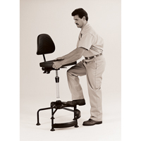 Industrial Stool, Stationary, Adjustable Height, 250 lbs. Capacity O-Max
