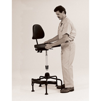 Industrial Stool, Stationary, Adjustable Height, 250 lbs. Capacity O-Max