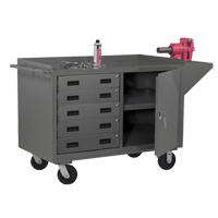 Mobile Bench Cabinet, Steel Surface FI861 | O-Max