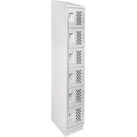 Petit casier perfor&eacute; Clean-Line, 6 niveaux, 12" x 72" x 12", Acier O-Max