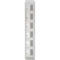 Petit casier perfor&eacute; Clean-Line, 6 niveaux, 12" x 72" x 12", Acier O-Max