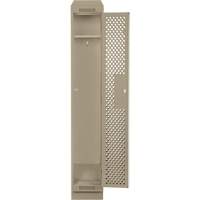 Clean Line Lockers, 12" x 18" x 82", Steel, Beige, Rivet (Assembled), Perforated O-Max