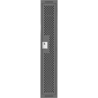 Clean Line Lockers, 12" x 12" x 72", Steel, Charcoal, Rivet (Assembled), Perforated O-Max