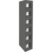 Petits casiers &eacute;conomiques assembl&eacute;s et perfor&eacute;s Clean Line, 6 niveaux, 18" x 72" x 12", Acier O-Max