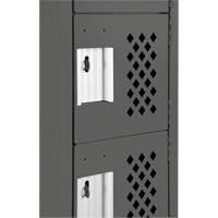Assembled Lockerettes Clean Line Perforated Economy Lockers, 6 -tier, 18" x 72" x 12", Steel O-Max