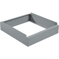 Clean Line Economy Lockers Recessed Base, 3 Banks, 4" H x 36" W x 18" D, Grey, Steel O-Max